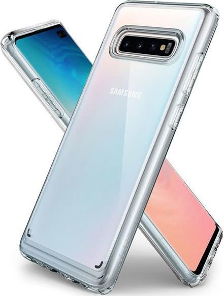 Spigen Etui Spigen Ultra Hybrid Samsung Galaxy S10 Plus Crystal clear + Folia Neo Flex 1