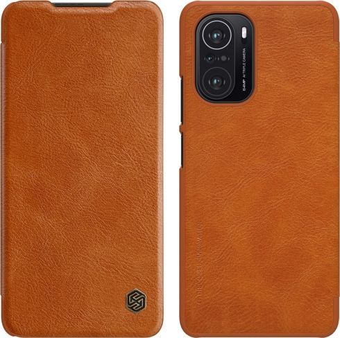 Nillkin Nillkin QIN skórzane etui do Xiaomi Mi 11i Poco F3 Brązowe 1