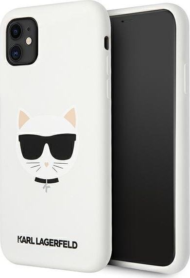 Karl Lagerfeld Karl Lagerfeld KLHCN61SLCHWH iPhone 11 6,1" hardcase biały/white Silicone Choupette 1