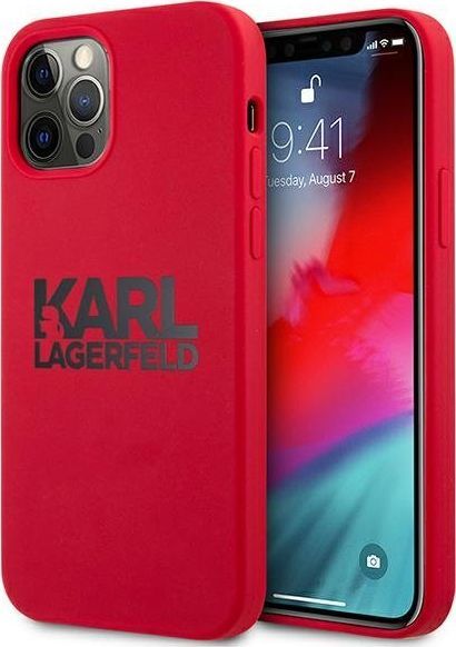 Karl Lagerfeld Karl Lagerfeld KLHCP12LSLKLRE iPhone 12 Pro Max 6,7" Silicone Stack Logo czerwony/red 1