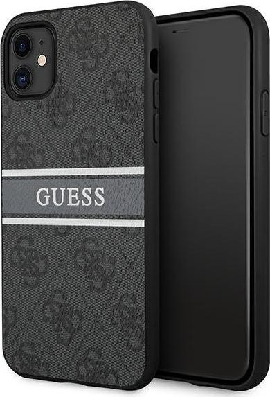 Guess Guess GUHCN614GDGR iPhone 11 6,1" szary/grey hardcase 4G Stripe 1