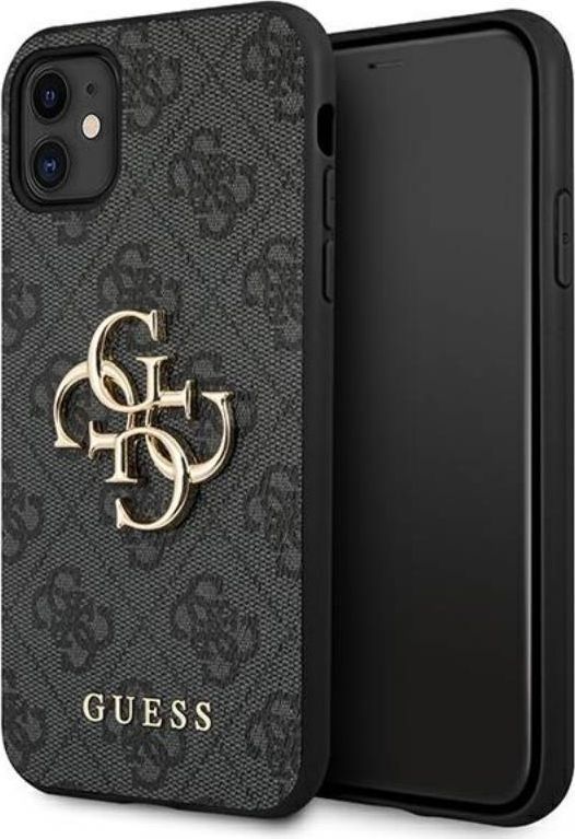 Guess Guess GUHCN614GMGGR iPhone 11 6,1" szary/grey hardcase 4G Big Metal Logo 1