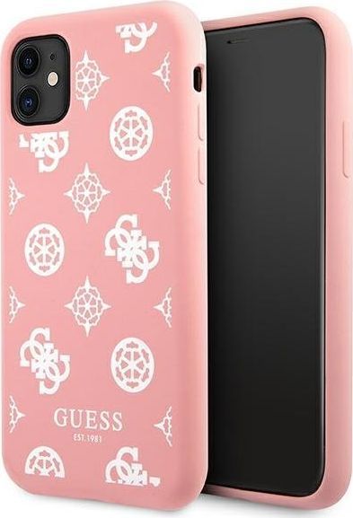 Guess Guess GUHCN61LSPEWPI iPhone 11 6,1" różowy/pink hard case Peony Collection 1