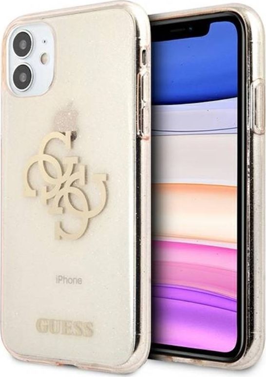 Guess Guess GUHCN61PCUGL4GGO iPhone 11 6,1" złoty/gold hard case Glitter 4G Big Logo 1