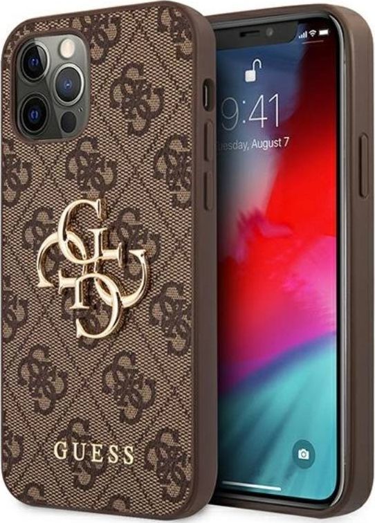 Guess Guess GUHCP12L4GMGBR iPhone 12 Pro Max 6,7" brązowy/brown hardcase 4G Big Metal Logo 1
