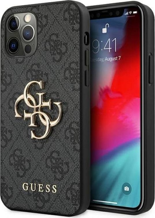 Guess Guess GUHCP12L4GMGGR iPhone 12 Pro Max 6,7" szary/grey hardcase 4G Big Metal Logo 1