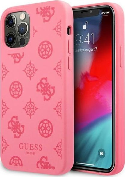 Guess Guess GUHCP12MLSPEFU iPhone 12/12 Pro 6,1" fuksja/fushia hard case Peony Collection 1