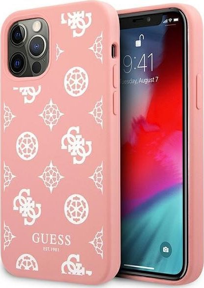 Guess Guess GUHCP12MLSPEWPI iPhone 12/12 Pro 6,1" różowy/pink hard case Peony Collection 1