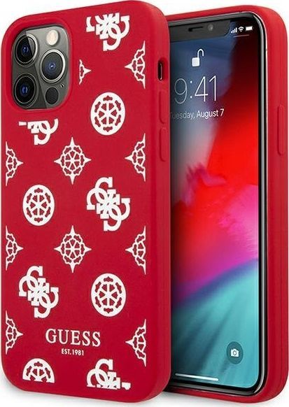 Guess Guess GUHCP12MLSPEWRE iPhone 12/12 Pro 6,1" czerwony/red hard case Peony Collection 1