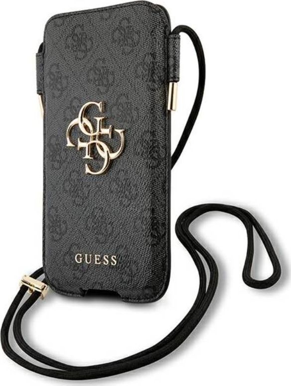Guess Guess Torebka na telefon GUHCP12L4GPSGR 6,7" szary/grey 4G Metal Logo 1