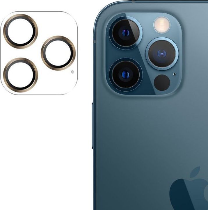 Joyroom Joyroom Shining Series szkło hartowane na cały aparat obiektyw kamerę do iPhone 12 Pro Max złoty (JR-PF689) 1