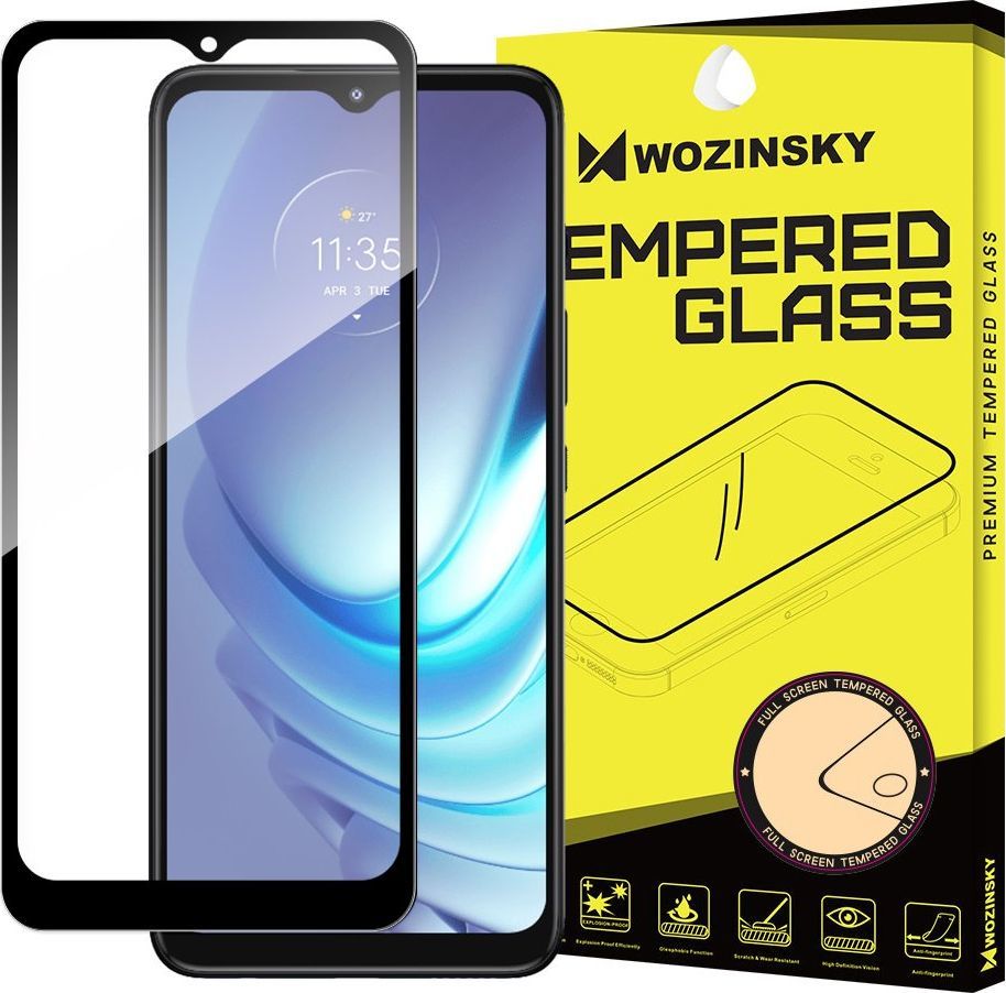 Wozinsky Wozinsky super wytrzymałe szkło hartowane Full Glue na cały ekran z ramką Case Friendly Motorola Moto G50 czarny 1