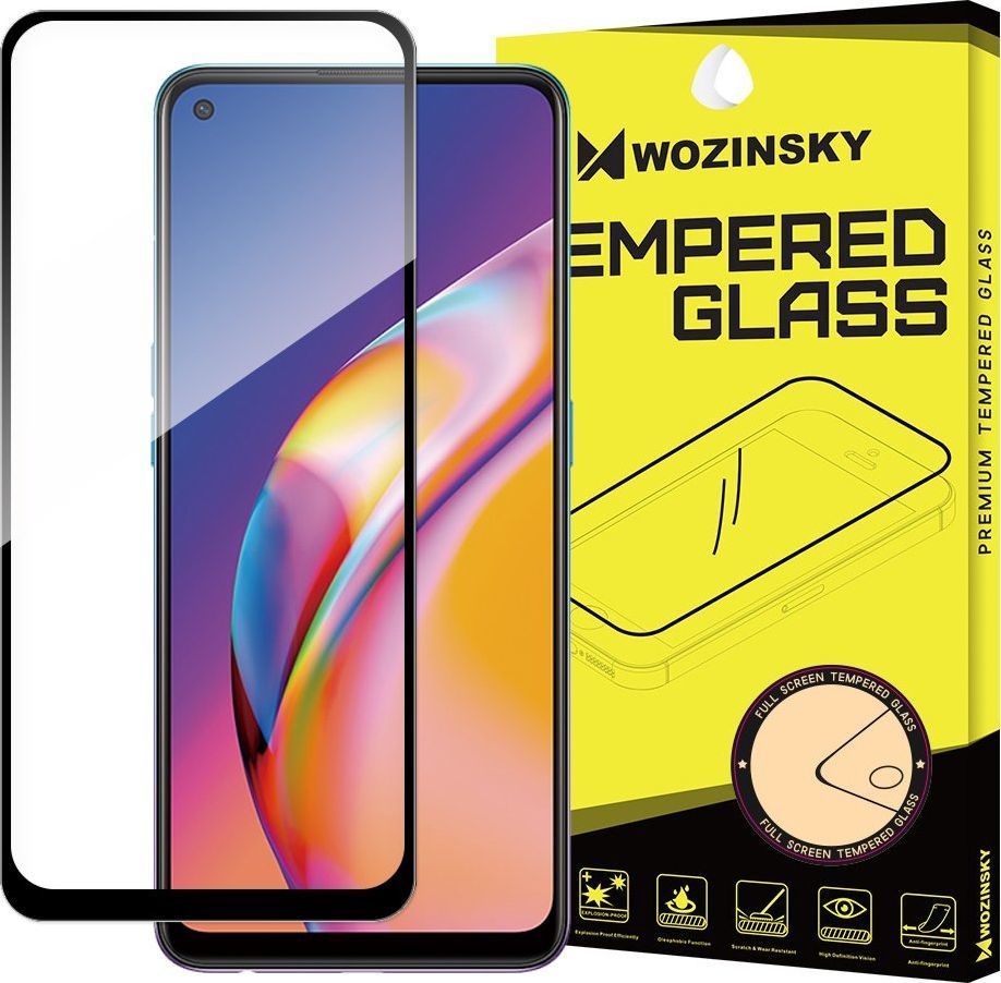Wozinsky Wozinsky super wytrzymałe szkło hartowane Full Glue na cały ekran z ramką Case Friendly Oppo Reno 5 Z / F19 Pro+ 5G czarny 1