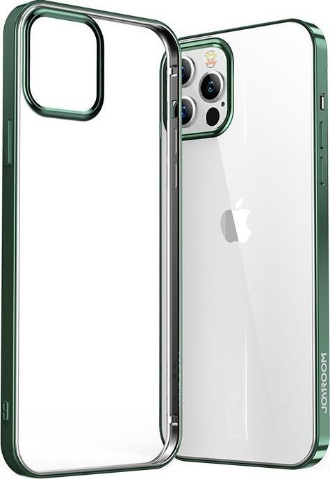 Joyroom Joyroom New Beautiful Series ultra cienkie przezroczyste etui z metaliczną ramką do iPhone 12 Pro / iPhone 12 zielony (JR-BP795) 1