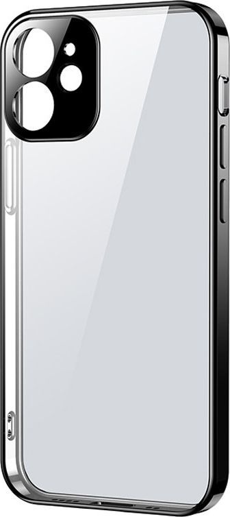 Joyroom Joyroom New Beauty Series ultra cienkie przezroczyste etui z metaliczną ramką do iPhone 12 czarny (JR-BP742) 1