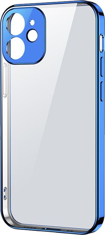 Joyroom Joyroom New Beauty Series ultra cienkie przezroczyste etui z metaliczną ramką do iPhone 12 niebieski (JR-BP742) 1