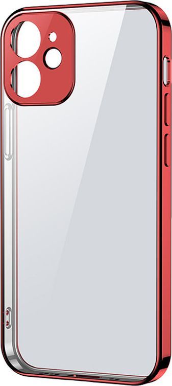 Joyroom Joyroom New Beauty Series ultra cienkie przezroczyste etui z metaliczną ramką do iPhone 12 czerwony (JR-BP742) 1