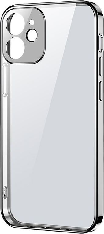 Joyroom Joyroom New Beauty Series ultra cienkie przezroczyste etui z metaliczną ramką do iPhone 12 Pro srebrny (JR-BP743) 1