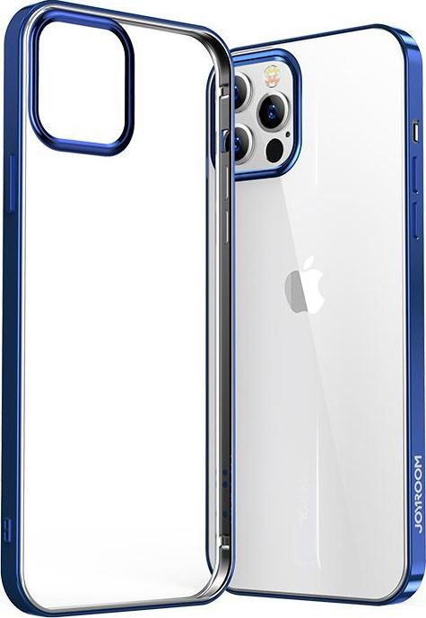 Joyroom Joyroom New Beautiful Series ultra cienkie przezroczyste etui z metaliczną ramką do iPhone 12 Pro Max niebieski (JR-BP796) 1