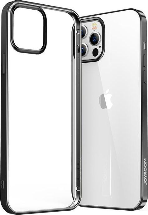 Joyroom Joyroom New Beautiful Series ultra cienkie przezroczyste etui z metaliczną ramką do iPhone 12 Pro / iPhone 12 czarny (JR-BP795) 1