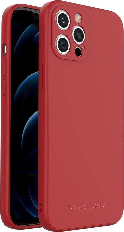 Wozinsky Wozinsky Color Case silikonowe elastyczne wytrzymałe etui iPhone 12 Pro Max czerwony 1