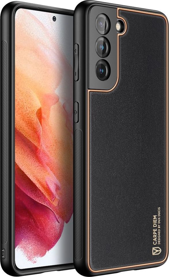 Hurtel Dux Ducis Yolo eleganckie etui pokrowiec ze skóry ekologicznej Samsung Galaxy S21 5G czarny 1