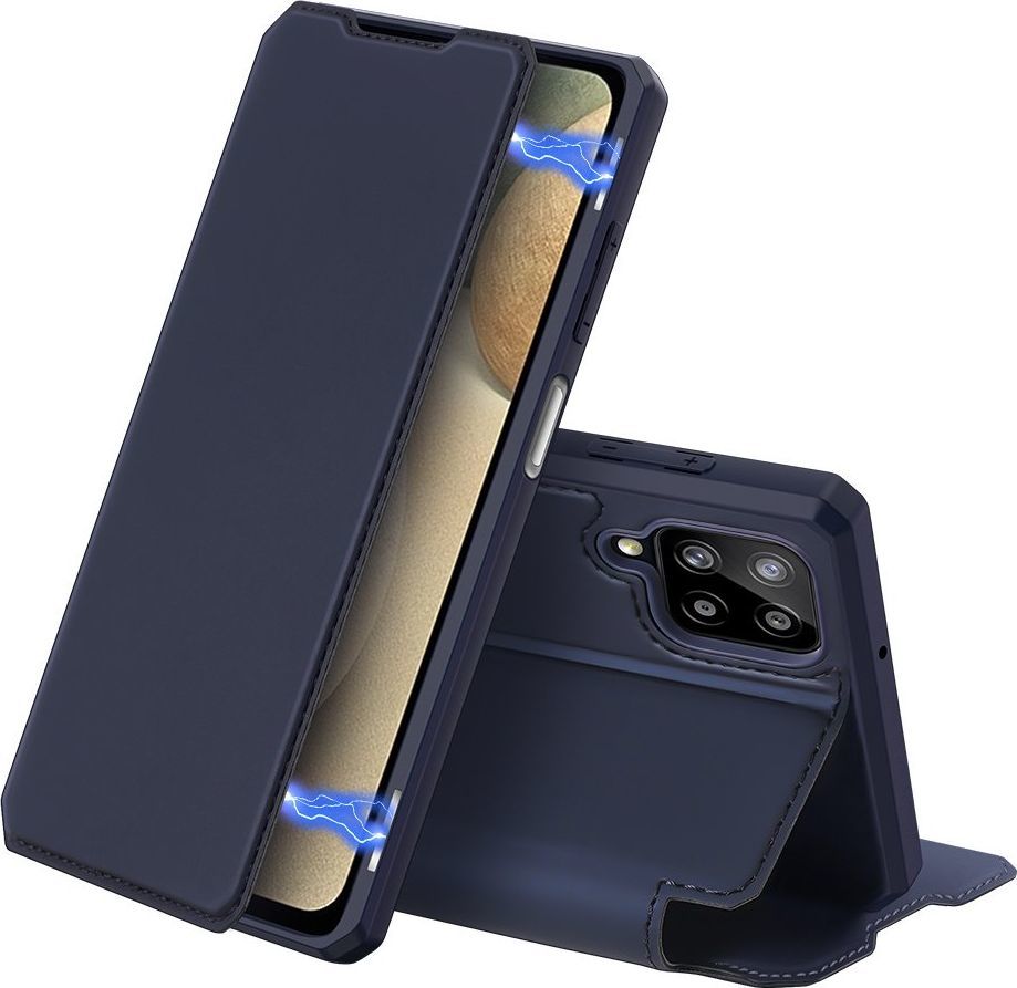Hurtel DUX DUCIS Skin X kabura etui pokrowiec z klapką Samsung Galaxy A12 / Galaxy M12 niebieski 1