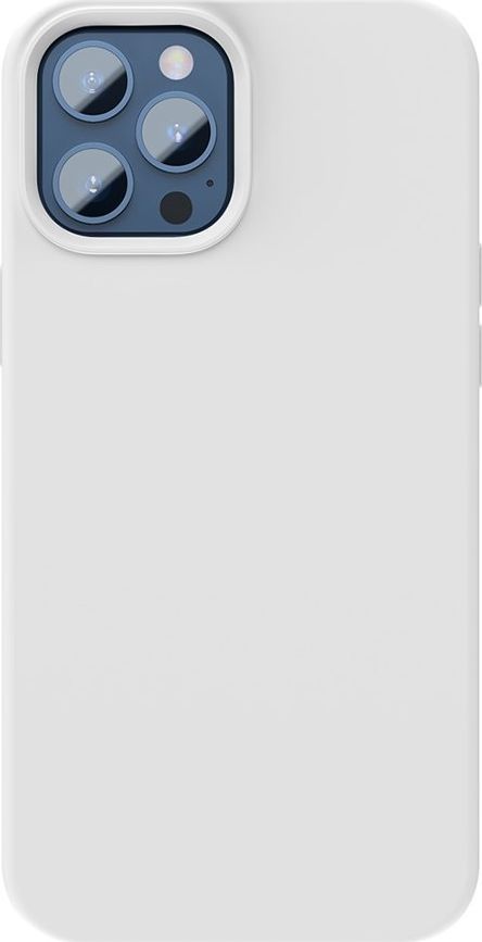 Hurtel Baseus Liquid Silica Gel Magnetic Case elastyczne silikonowe etui pokrowiec iPhone 12 Pro / iPhone 12 biały (WIAPIPH61P-YC02) (kompatybilny z MagSafe) 1