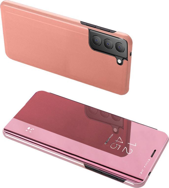 Hurtel Clear View Case futerał etui z klapką Xiaomi Mi 11 różowy 1