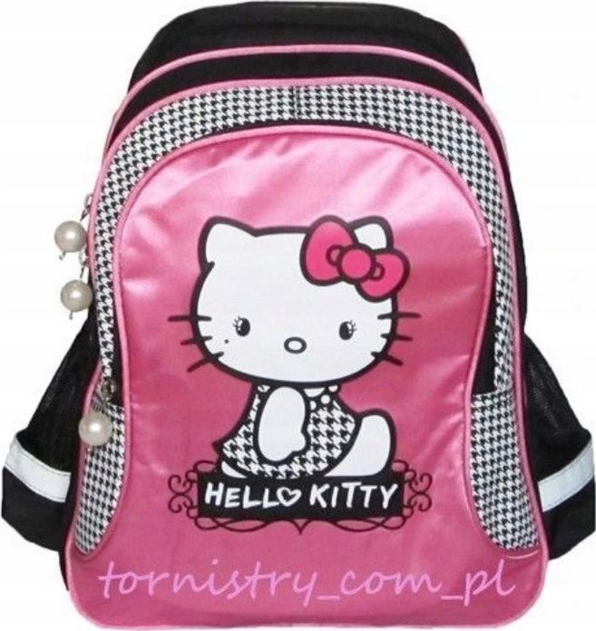 Derform Plecak Szkolny Hello Kitty Różowy A4 Derform Kotek 1