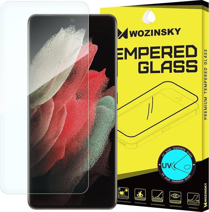 Hurtel Wozinsky Tempered Glass UV szkło hartowane UV 9H Samsung Galaxy S21 Ultra 5G (in-display fingerprint sensor friendly) - szkło bez kleju i lampki LED 1