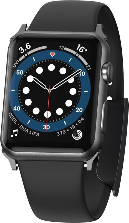 Baseus Baseus Slip-Thru pasek opaska bransoleta do Apple Watch 3/4/5/6/SE 42mm/44mm czarny (LBWSE-A01) 1