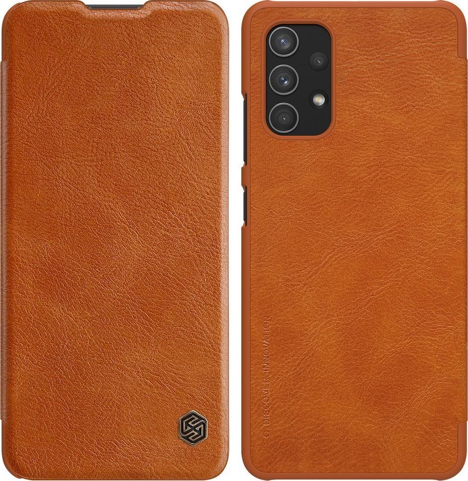Nillkin Nillkin Qin skórzana kabura etui Samsung Galaxy A32 4G brązowy 1