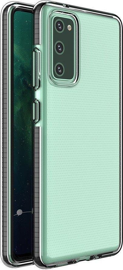 Hurtel Spring Case pokrowiec żelowe etui z kolorową ramką do Xiaomi Redmi K40 Pro+ / K40 Pro / K40 / Poco F3 / Mi 11i czarny 1