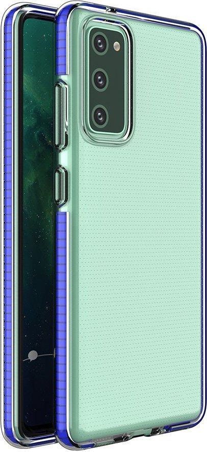 Hurtel Spring Case pokrowiec żelowe etui z kolorową ramką do Samsung Galaxy A02s EU ciemnoniebieski 1