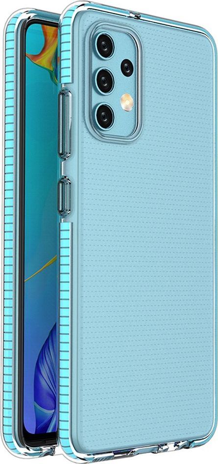 Hurtel Spring Case pokrowiec żelowe etui z kolorową ramką do Samsung Galaxy A32 4G jasnoniebieski 1