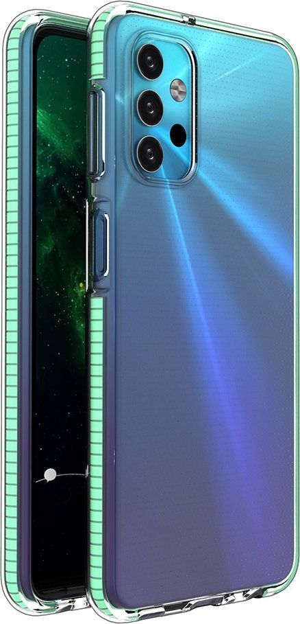 Hurtel Spring Case pokrowiec żelowe etui z kolorową ramką do Samsung Galaxy A32 5G miętowy 1