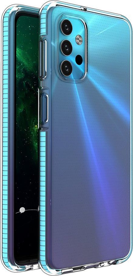 Hurtel Spring Case pokrowiec żelowe etui z kolorową ramką do Samsung Galaxy A32 5G jasnoniebieski 1