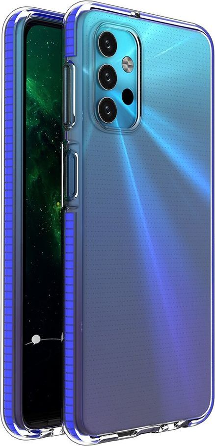 Hurtel Spring Case pokrowiec żelowe etui z kolorową ramką do Samsung Galaxy A32 5G ciemnoniebieski 1