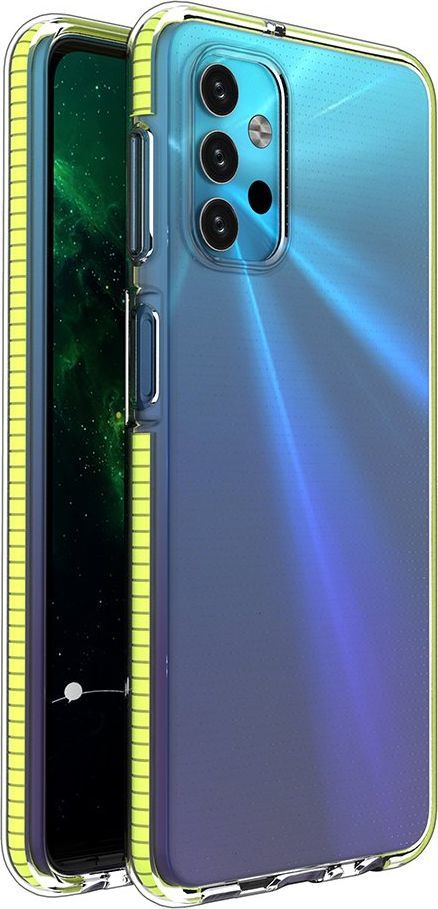 Hurtel Spring Case pokrowiec żelowe etui z kolorową ramką do Samsung Galaxy A32 5G żółty 1