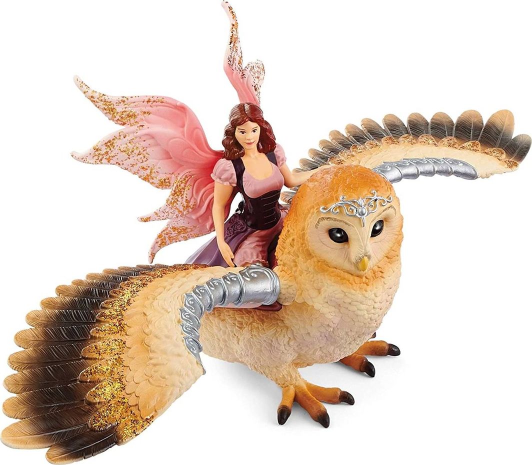 Figurka Schleich Bayala - Wróżka lecąca na sowie (SLH410076) 1