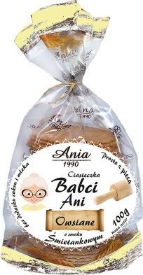 Ania Ciasteczka owsiane o smaku śmietankowym 100 g 1