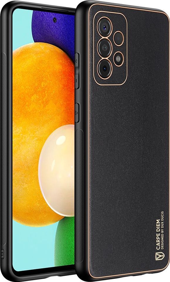 Dux Ducis Dux Ducis Yolo eleganckie etui pokrowiec ze skóry ekologicznej Samsung Galaxy A52 5G / A52 4G czarny 1