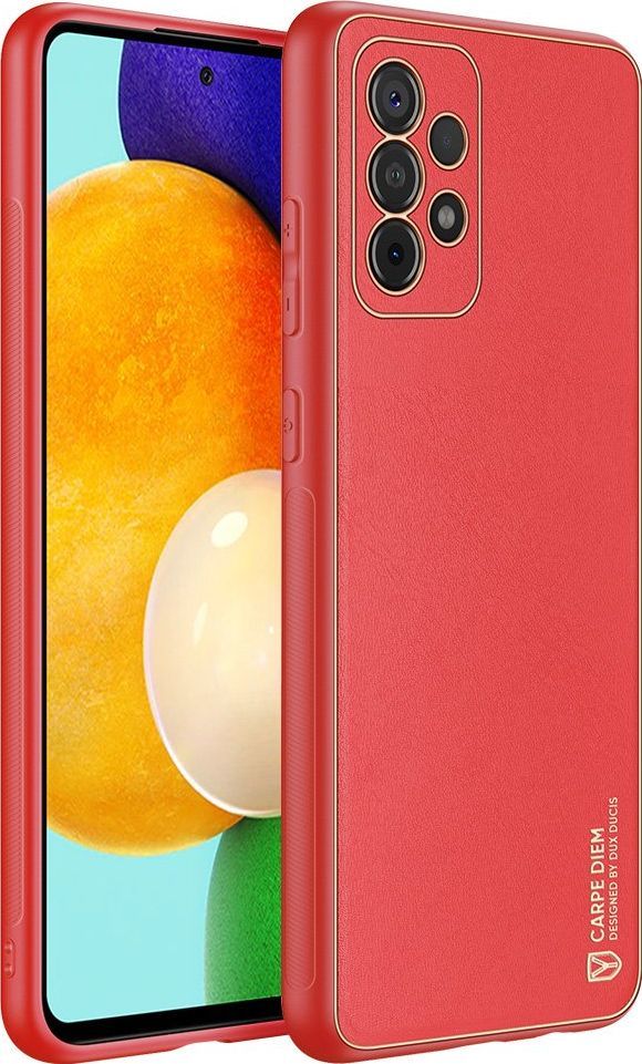 Dux Ducis Dux Ducis Yolo eleganckie etui pokrowiec ze skóry ekologicznej Samsung Galaxy A52 5G / A52 4G czerwony 1