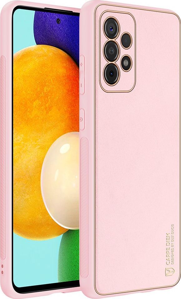 Dux Ducis Dux Ducis Yolo eleganckie etui pokrowiec ze skóry ekologicznej Samsung Galaxy A52 5G / A52 4G różowy 1