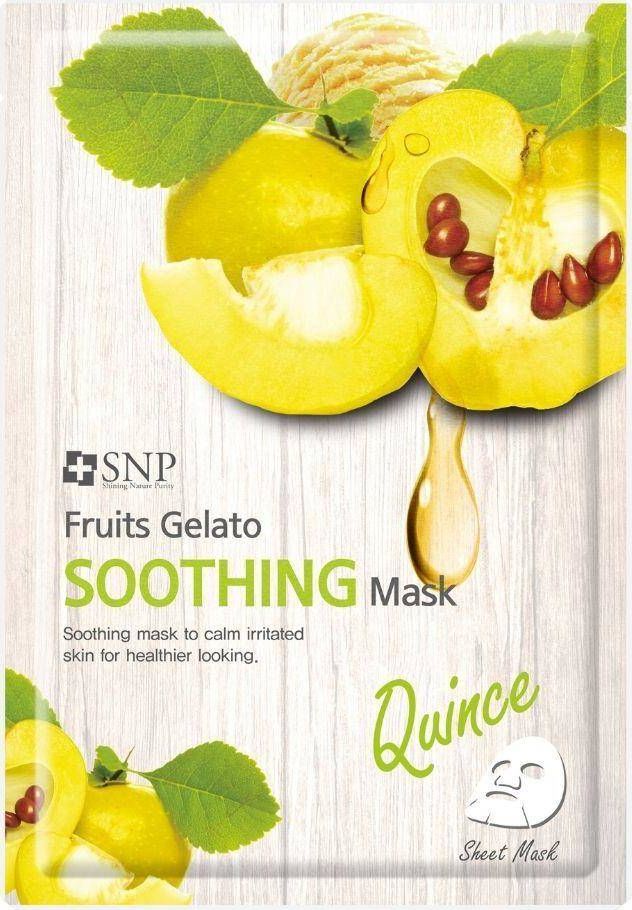 SNP Fruits Gelato Soothing Mask łagodząca maska w płachcie z ekstraktem z pigwy 25ml 1