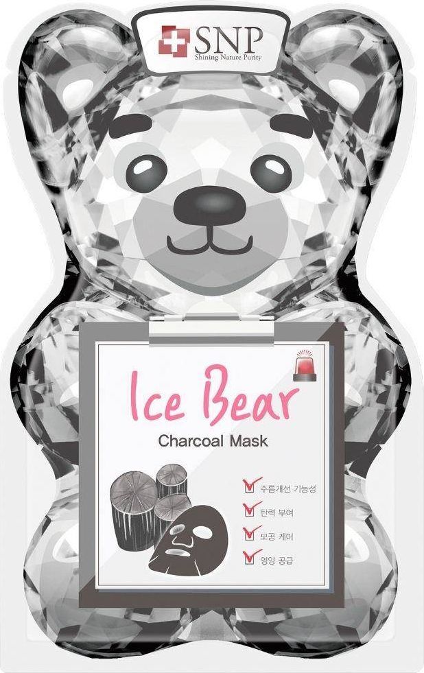 SNP Ice Bear Charcoal Mask chłodząco-oczyszczająca maska w płachcie 33ml 1