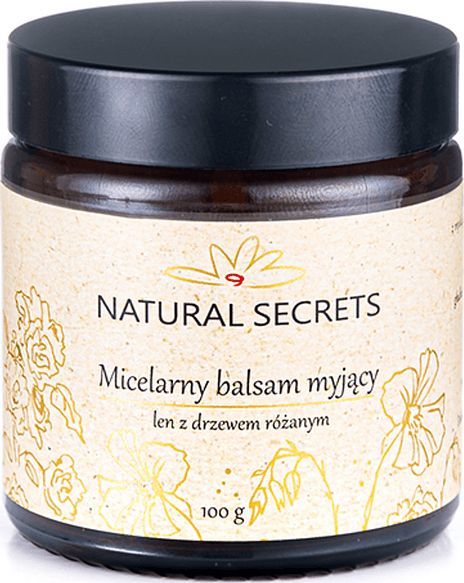 Natural Secrets Micelarny balsam myjący, len z drzewem różanym, 100 g 1