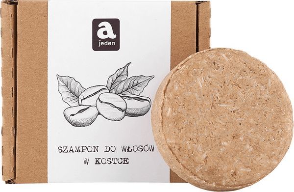 AJEDEN Szampon do włosów w kostce - Kawa, 74 g 1