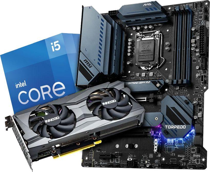 Karta graficzna Inno3D Karta graficzna Pakiet GeForce RTX 3060 12GB GDDR6 / MSI MAG Z590 TORPEDO   / Intel i5-11400F   / Tak BIOS 1